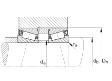 圓錐滾子軸承 JK0S060, 整體圓錐滾子軸承，單側(cè)唇密封，直徑系列 0