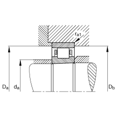 圓柱滾子軸承 N1008-K-M1-SP, 浮動(dòng)軸承，帶錐孔，錐度 1:12，可分離，帶保持架，減少的徑向內(nèi)部游隙，加嚴(yán)公差
